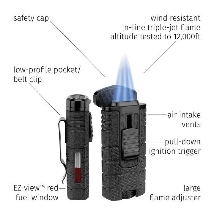 Tactical Triple Jet Lighter