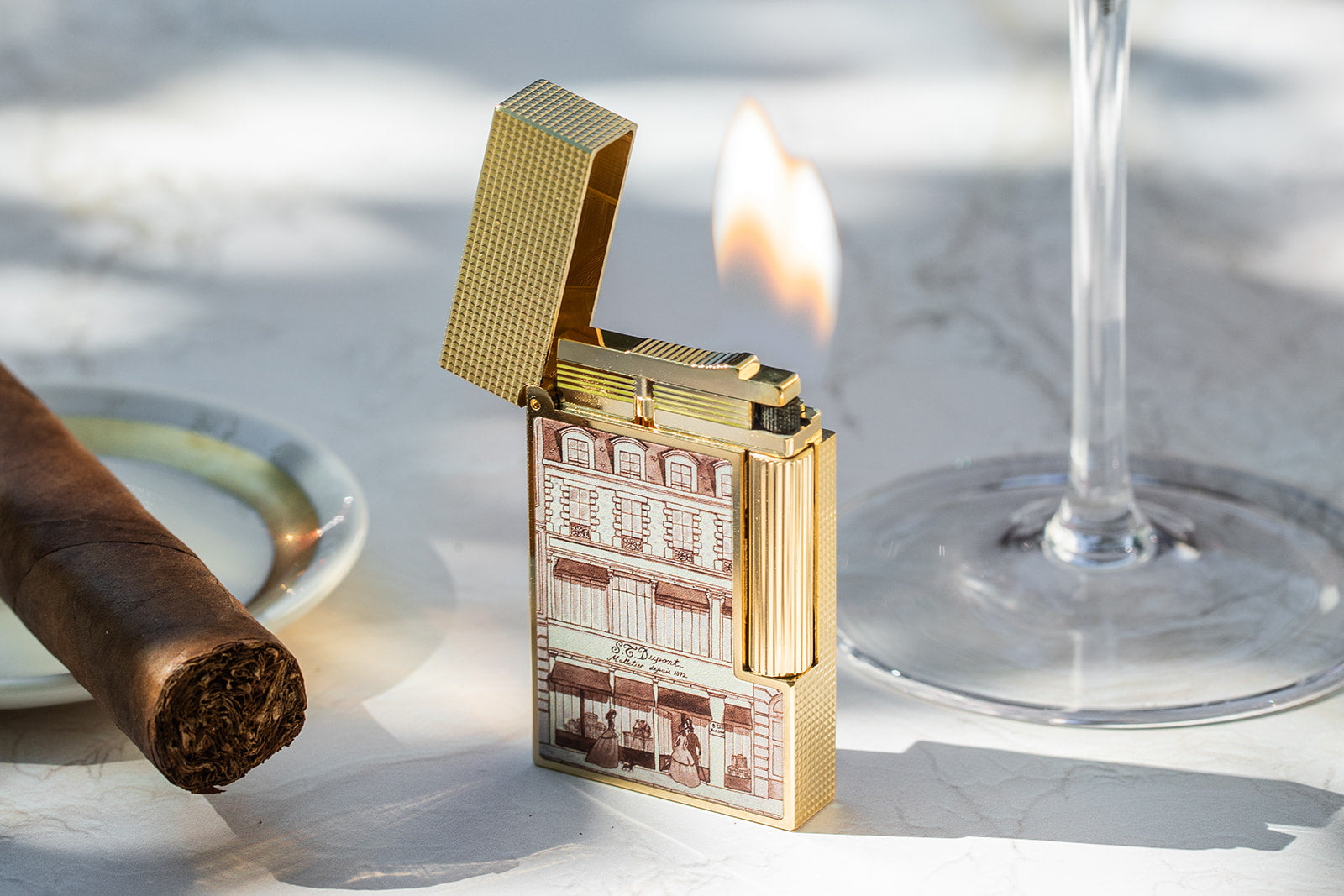 S.T. Dupont Ligne 2 Cigar Lighter - Gold Series