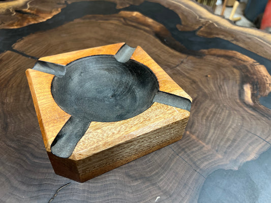 African Mohogany Ashtray by Rebirth Woodworks